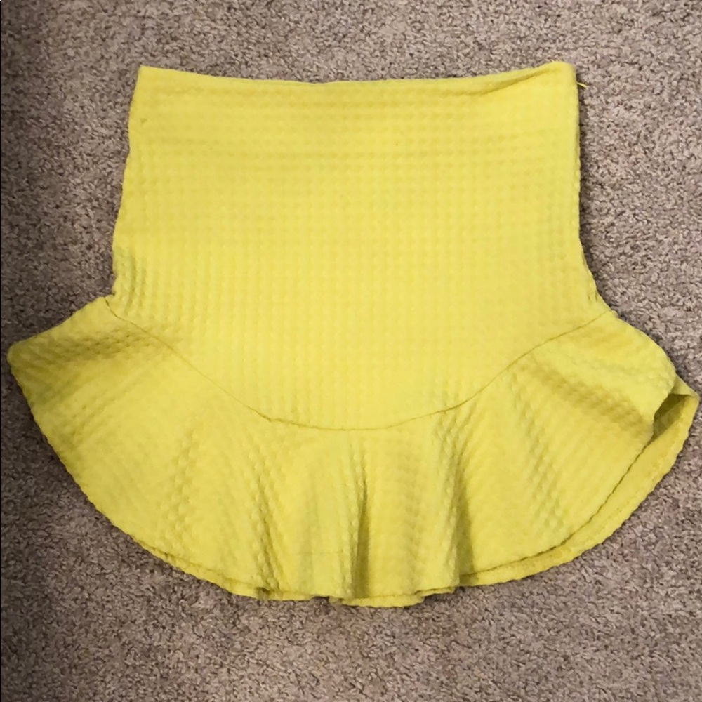 Bright yellow skirt